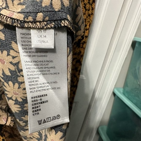 Free People Black and Orange Floral Midi Dress - Picture 9 of 11